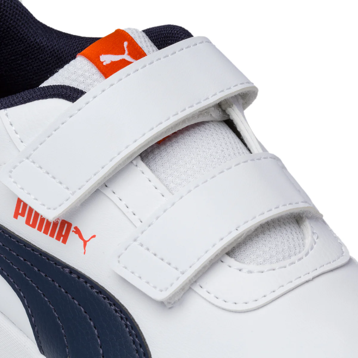 Sneakers bianche con striscia laterale blu Puma Stepfleex 2 Sl Ve V Ps - Image 6