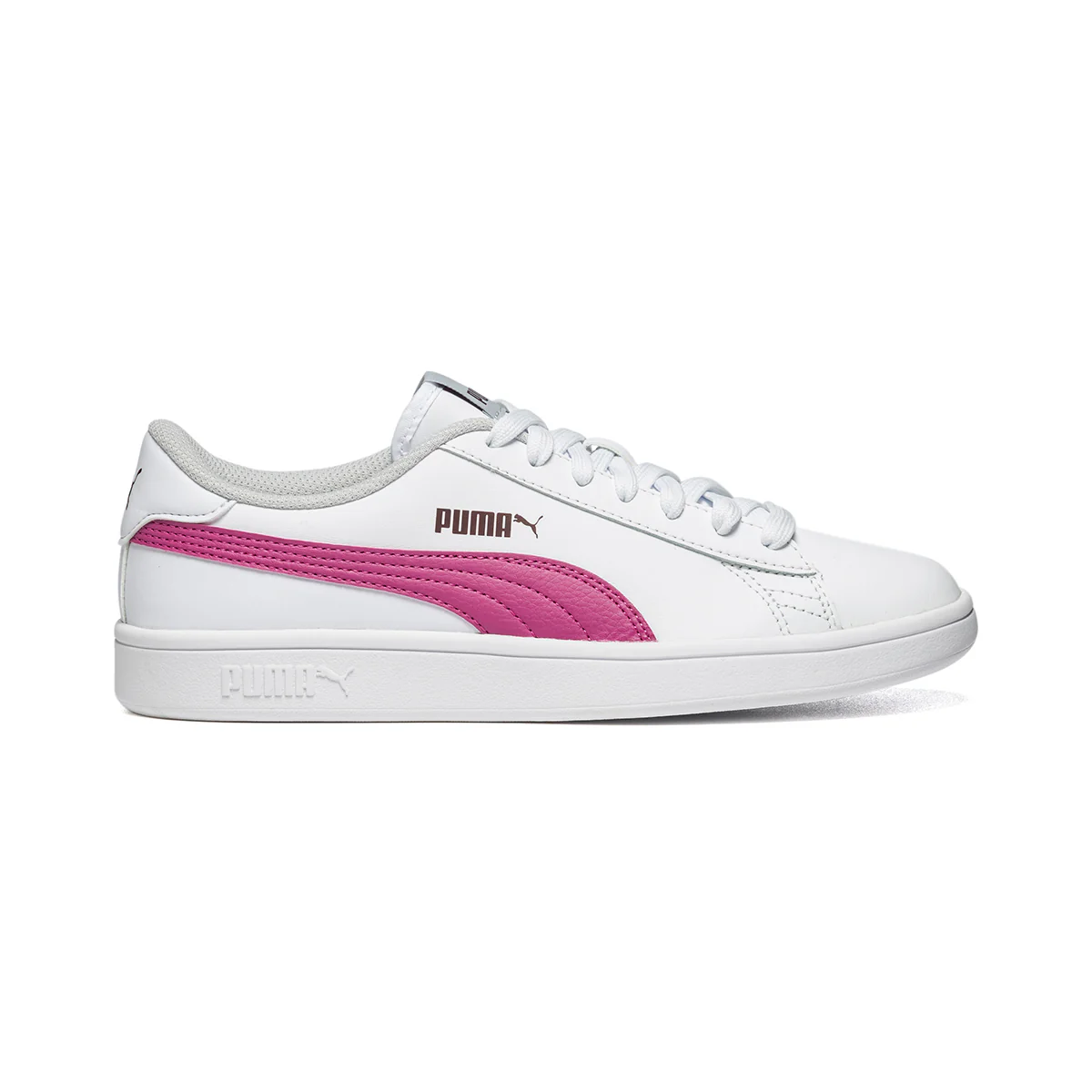 Sneakers bianche con striscia laterale Puma Smash V2 L Jr