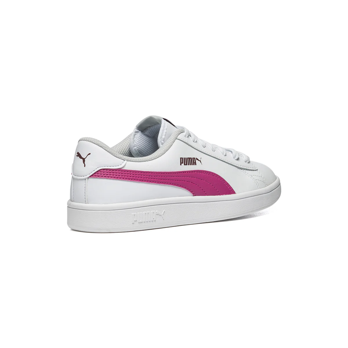 Sneakers bianche con striscia laterale Puma Smash V2 L Jr - Image 3