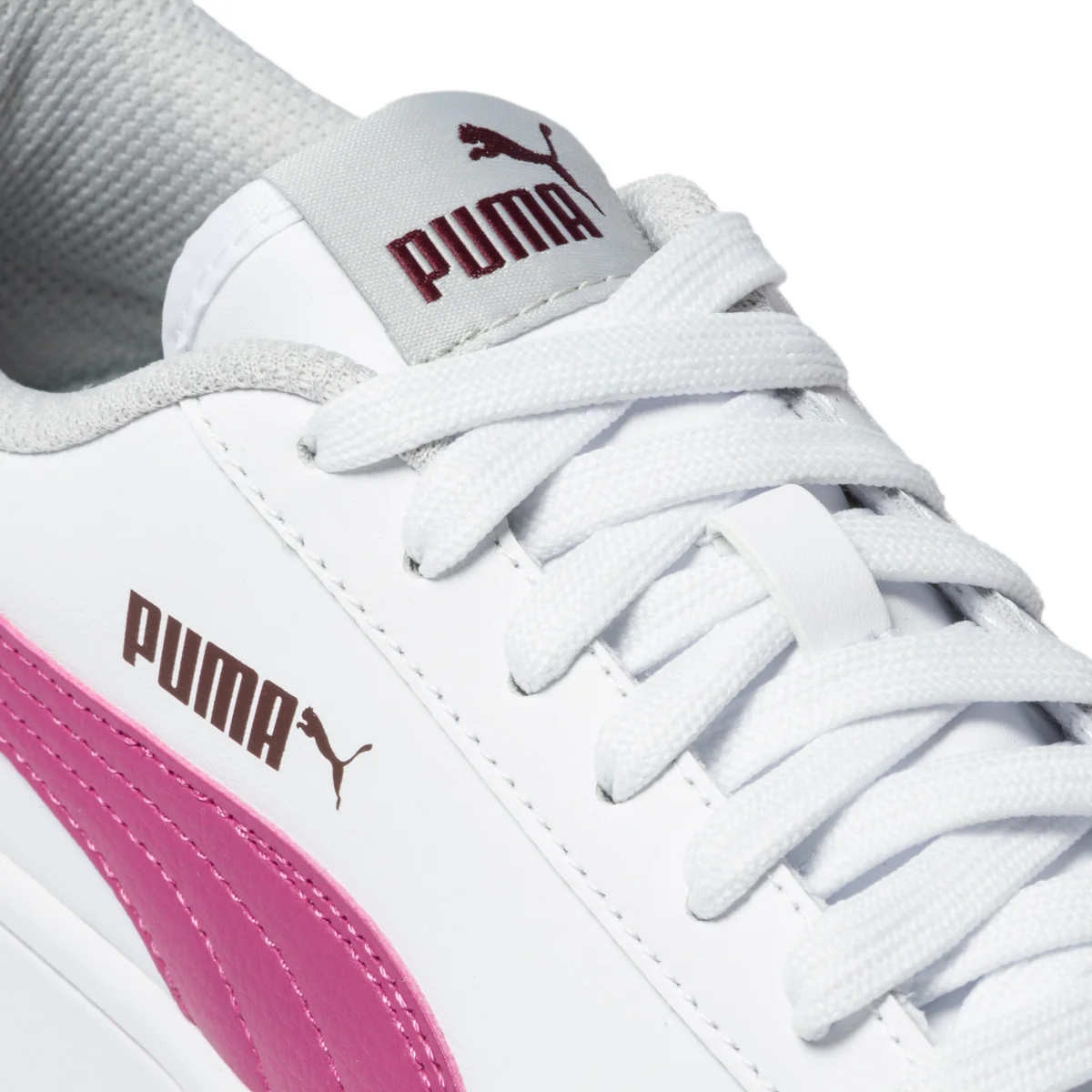 Sneakers bianche con striscia laterale Puma Smash V2 L Jr - Image 6
