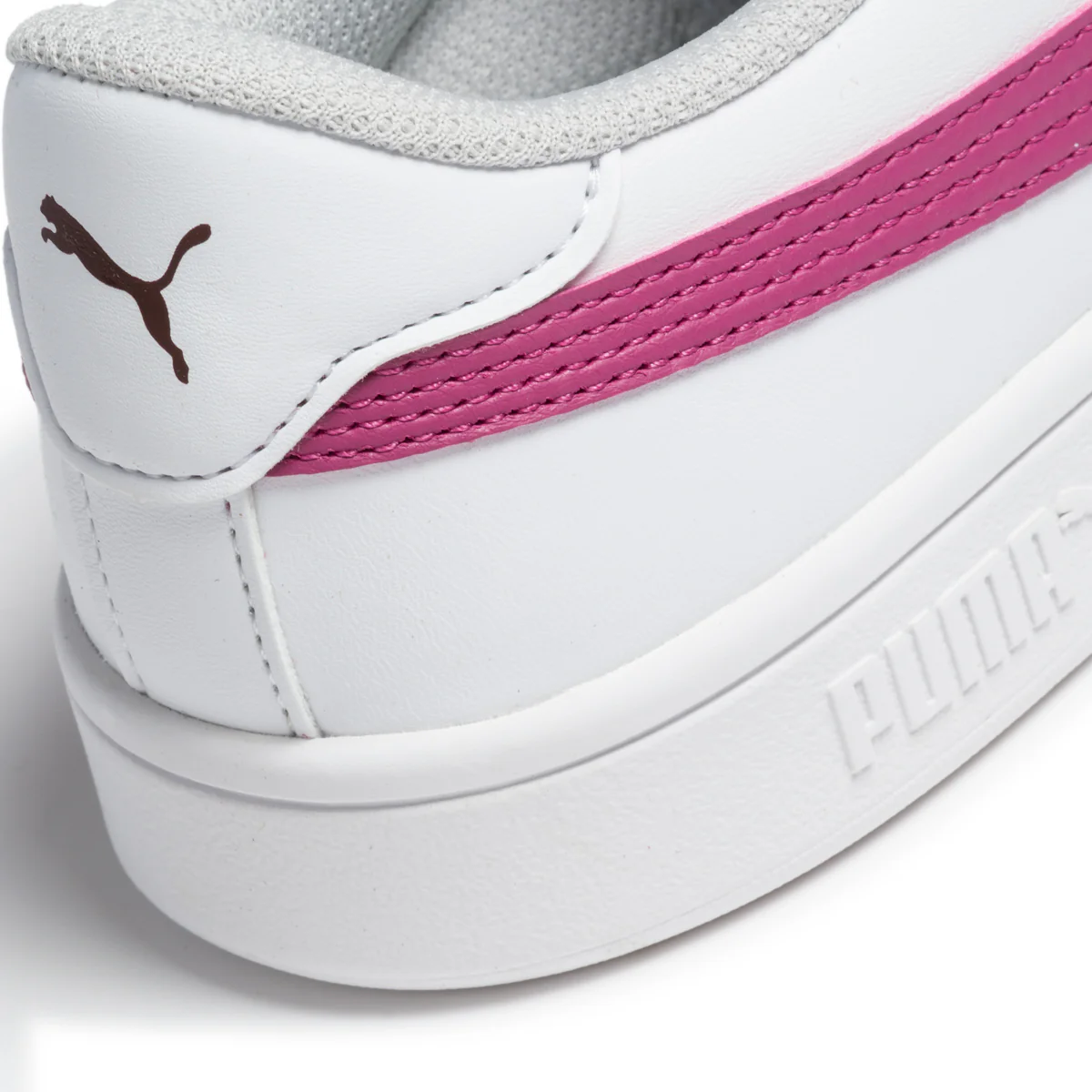 Sneakers bianche con striscia laterale Puma Smash V2 L Jr - Image 7