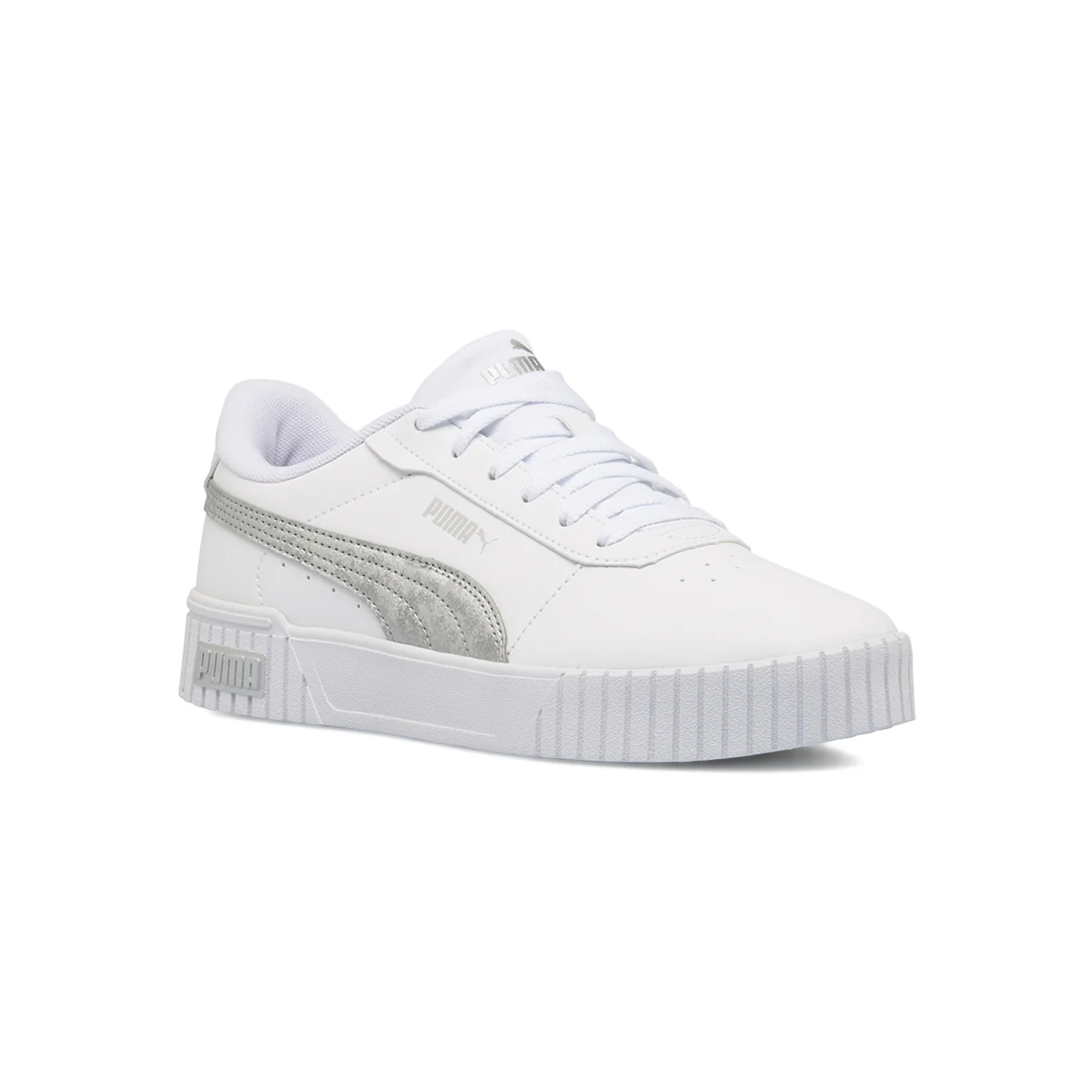 Sneakers bianche con suola platform Puma Carina 2.0 - Image 2