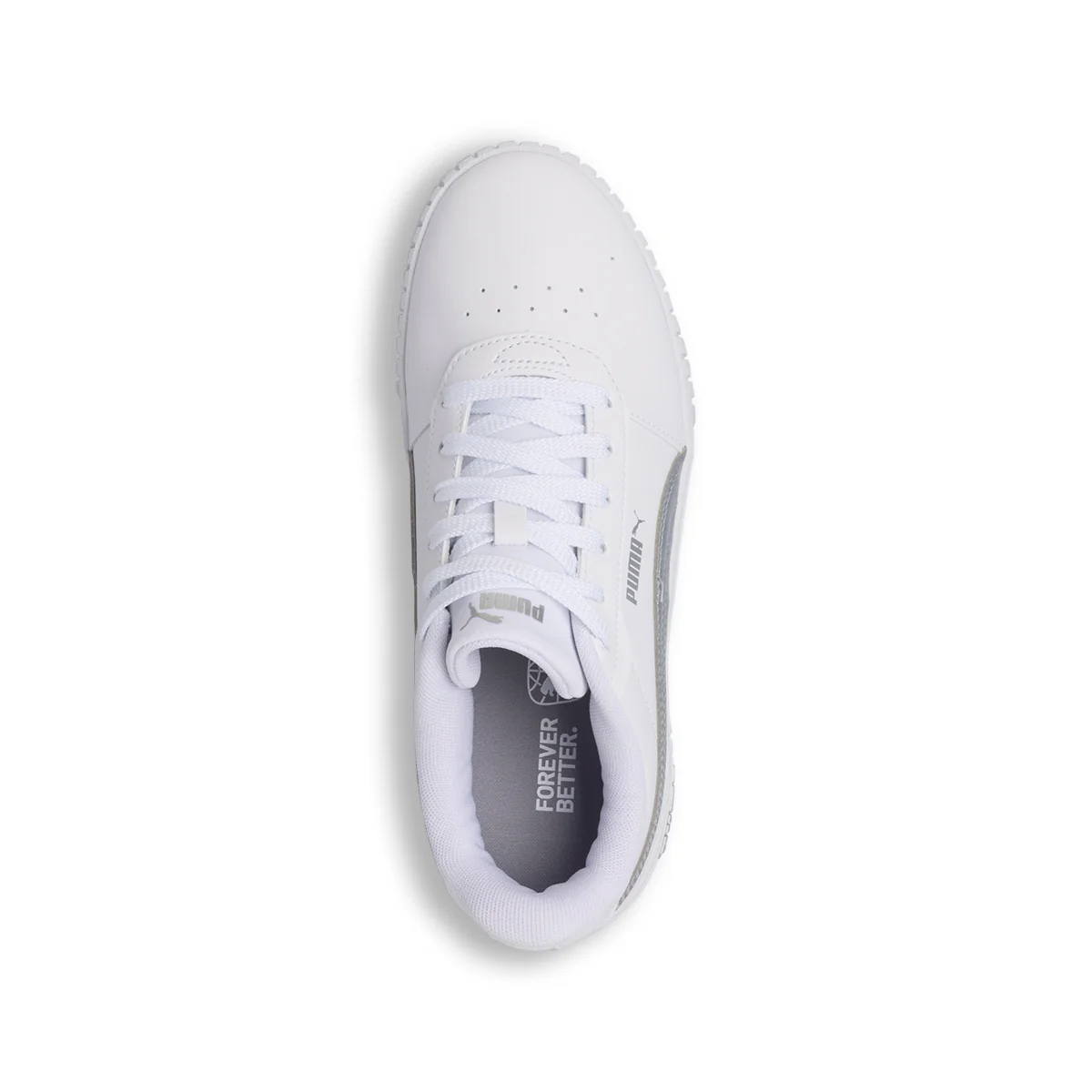 Sneakers bianche con suola platform Puma Carina 2.0 - Image 8