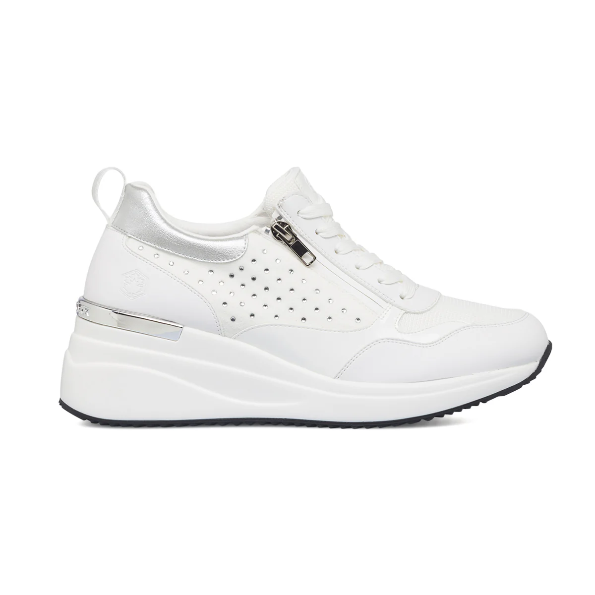 Sneakers bianche con zeppa da donna Lumberjack Kendal