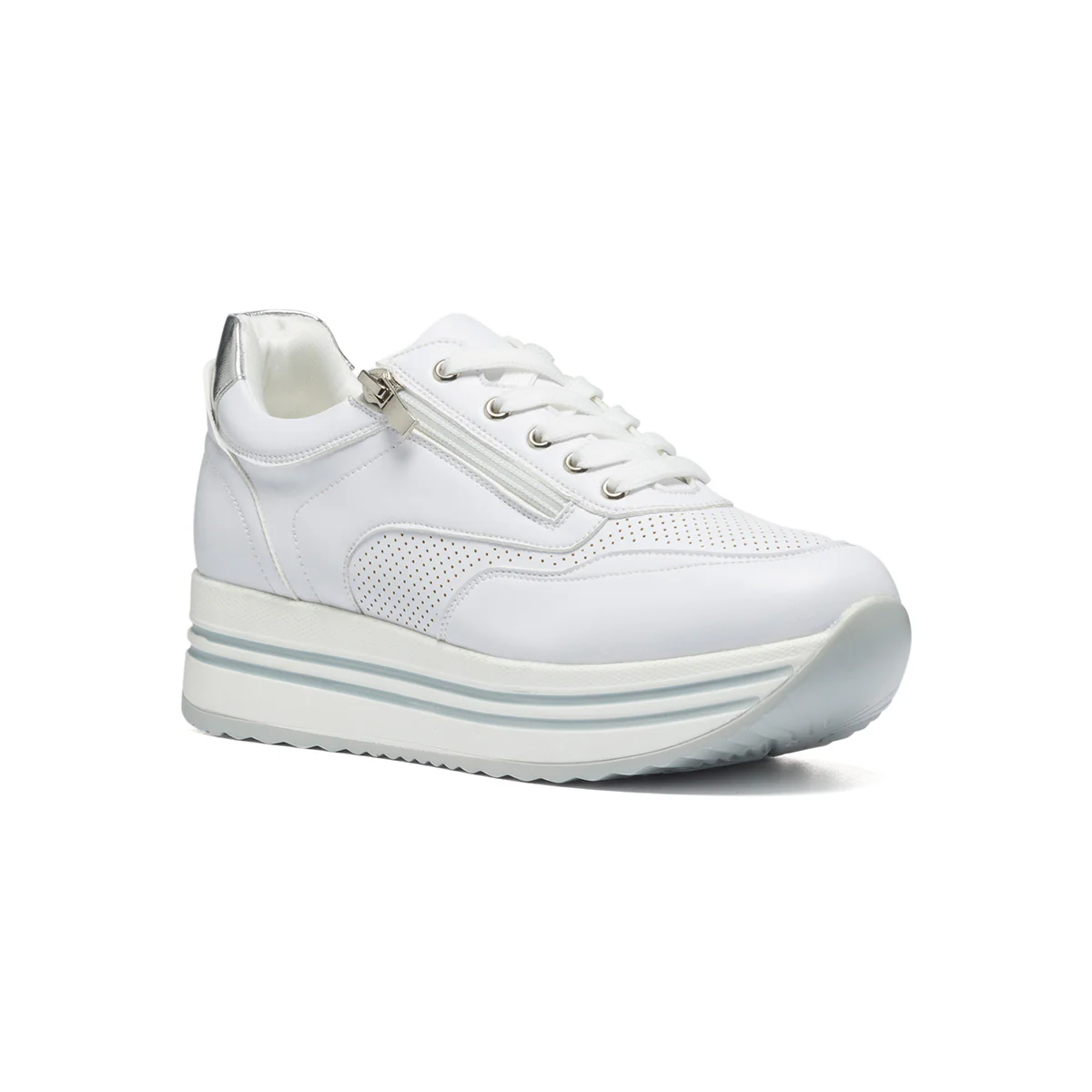 Sneakers bianche con zip laterale Lora Ferres - Image 2
