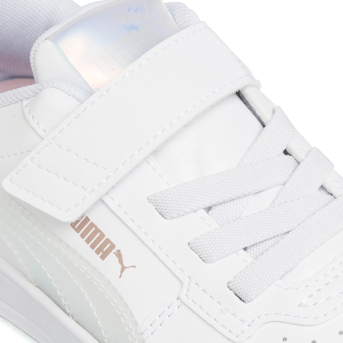 Sneakers bianche da Bambina con chiusura a strappo Puma - Image 4