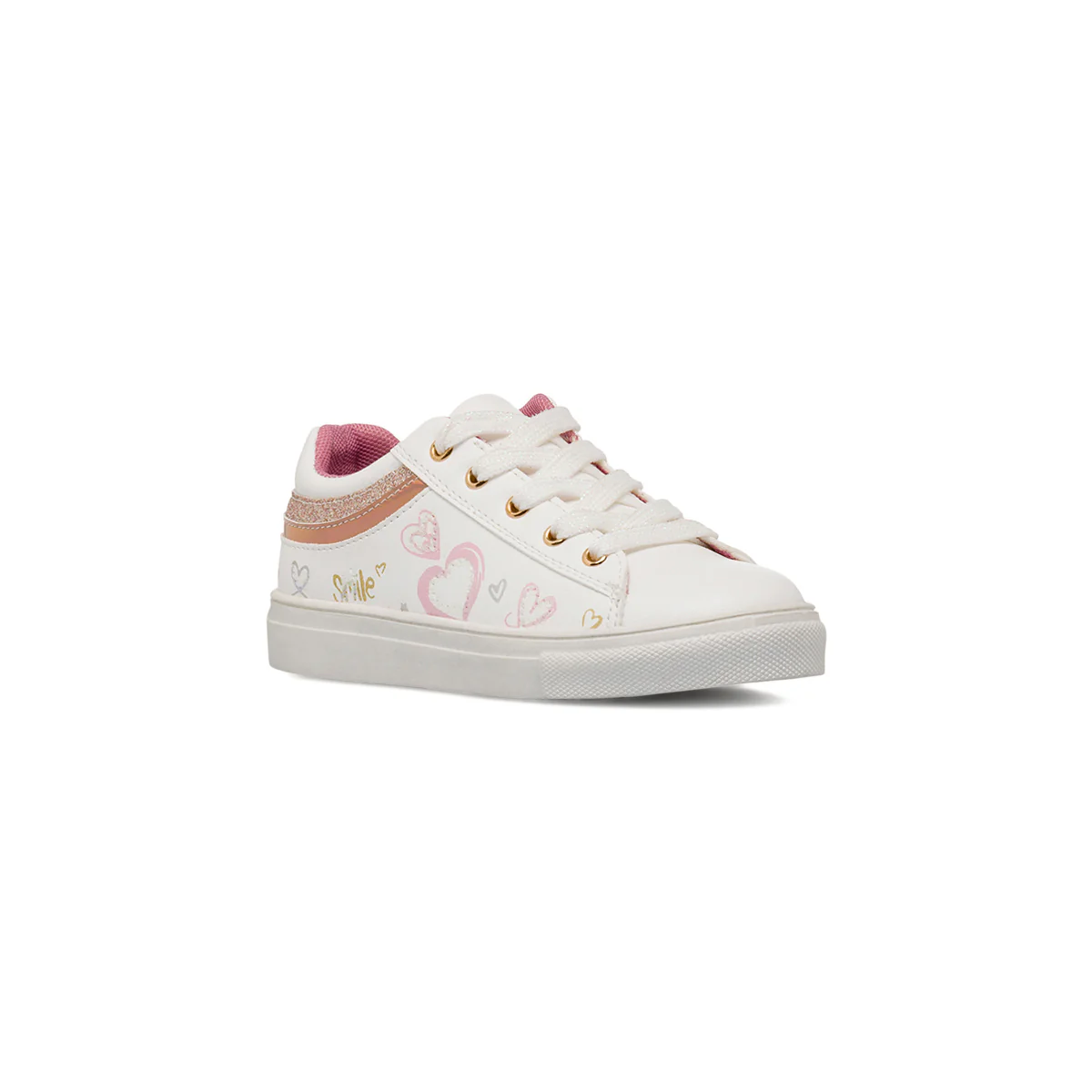 Sneakers bianche da Bambina con cuoricini Dieci Baci - Image 2