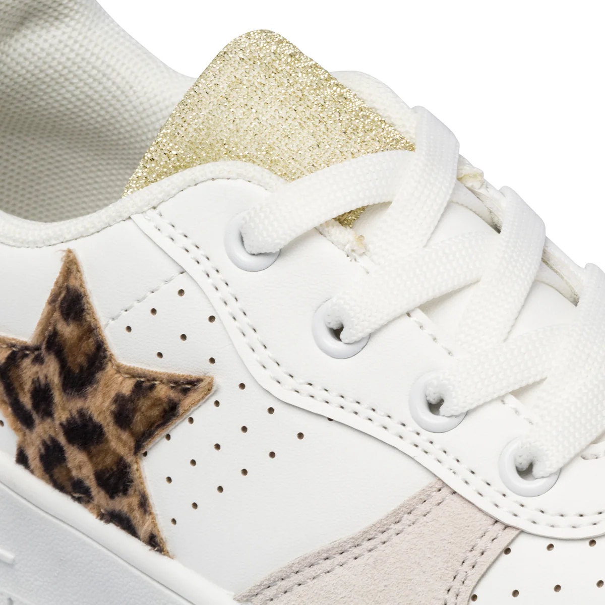 Sneakers bianche da bambina con dettagli animalier 10 Baci - Image 6
