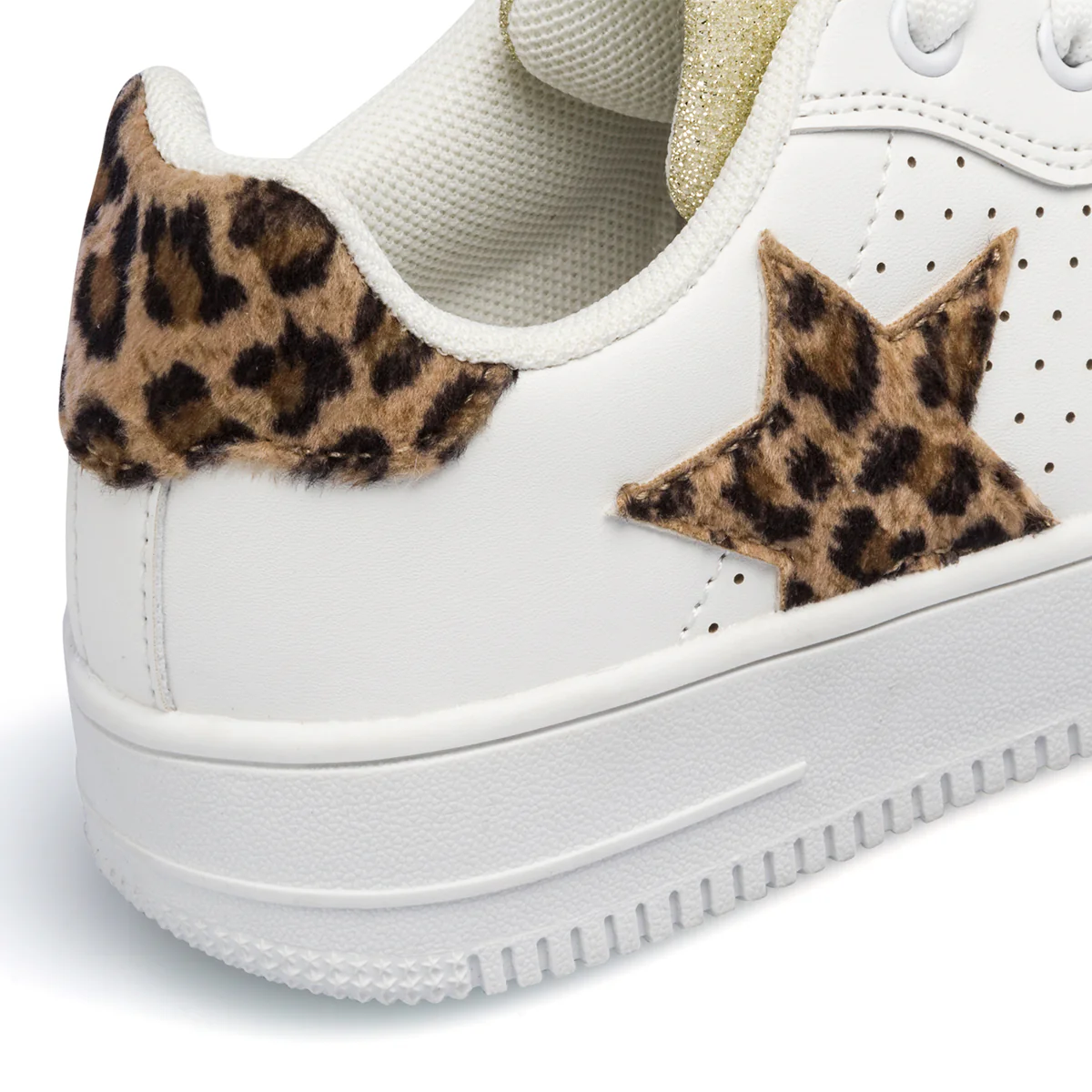 Sneakers bianche da bambina con dettagli animalier 10 Baci - Image 7