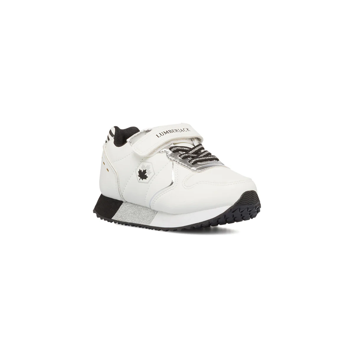 Sneakers bianche da bambina con dettagli argento Lumberjack Stormy - Image 3