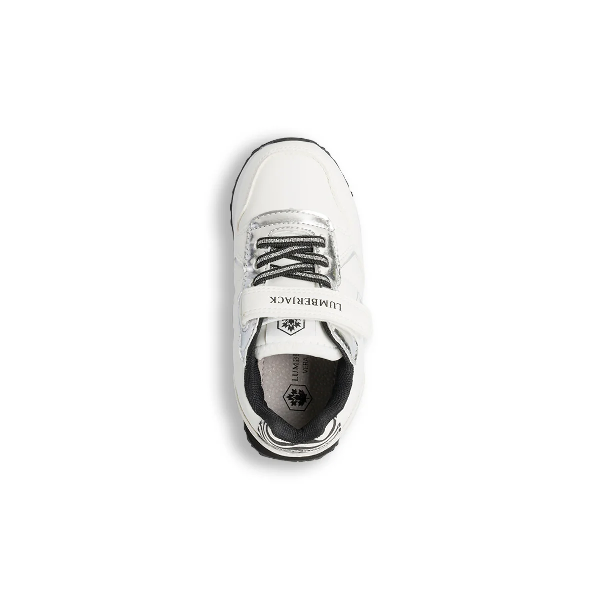 Sneakers bianche da bambina con dettagli argento Lumberjack Stormy - Image 4