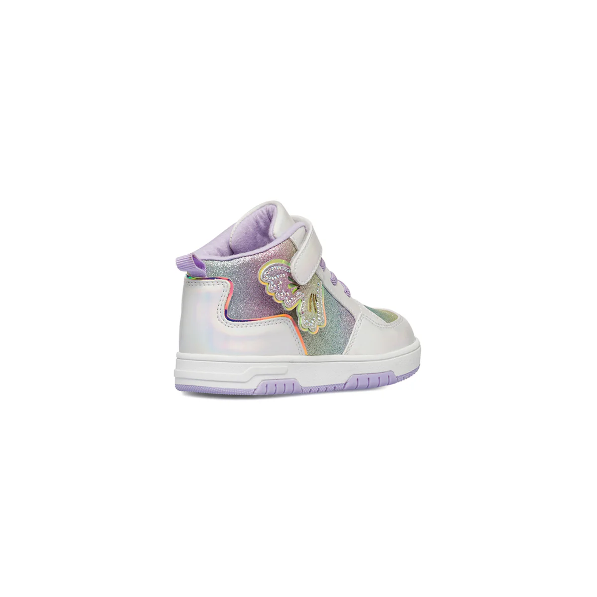 Sneakers bianche da bambina con dettagli lilla e glitter Le scarpe di Alice - Image 3