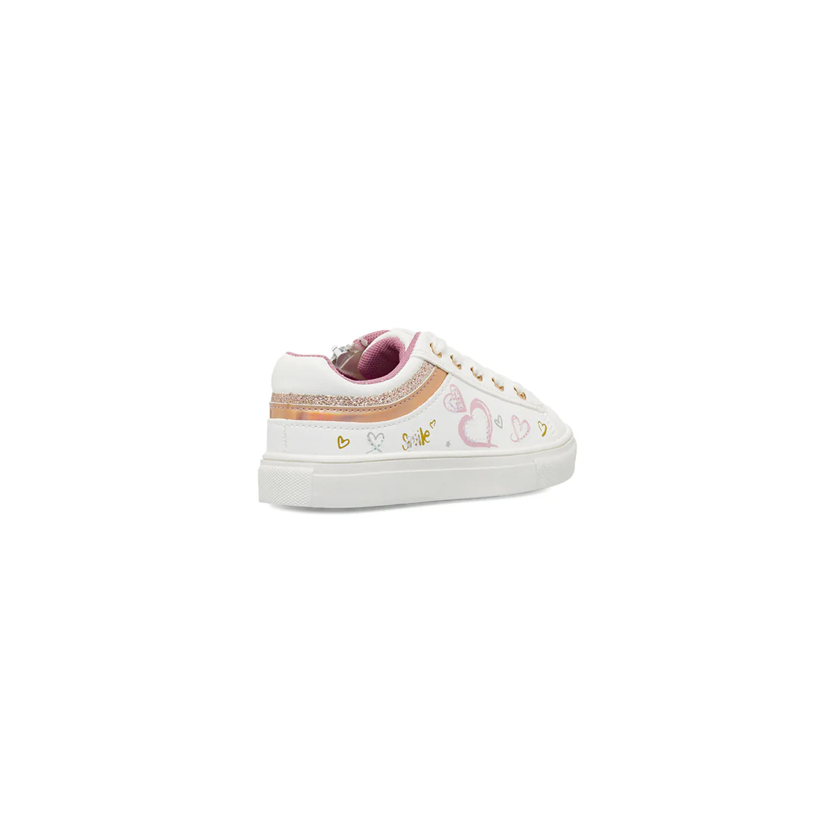 Sneakers bianche da Bambina con dettagli rosa Dieci Baci - Image 3