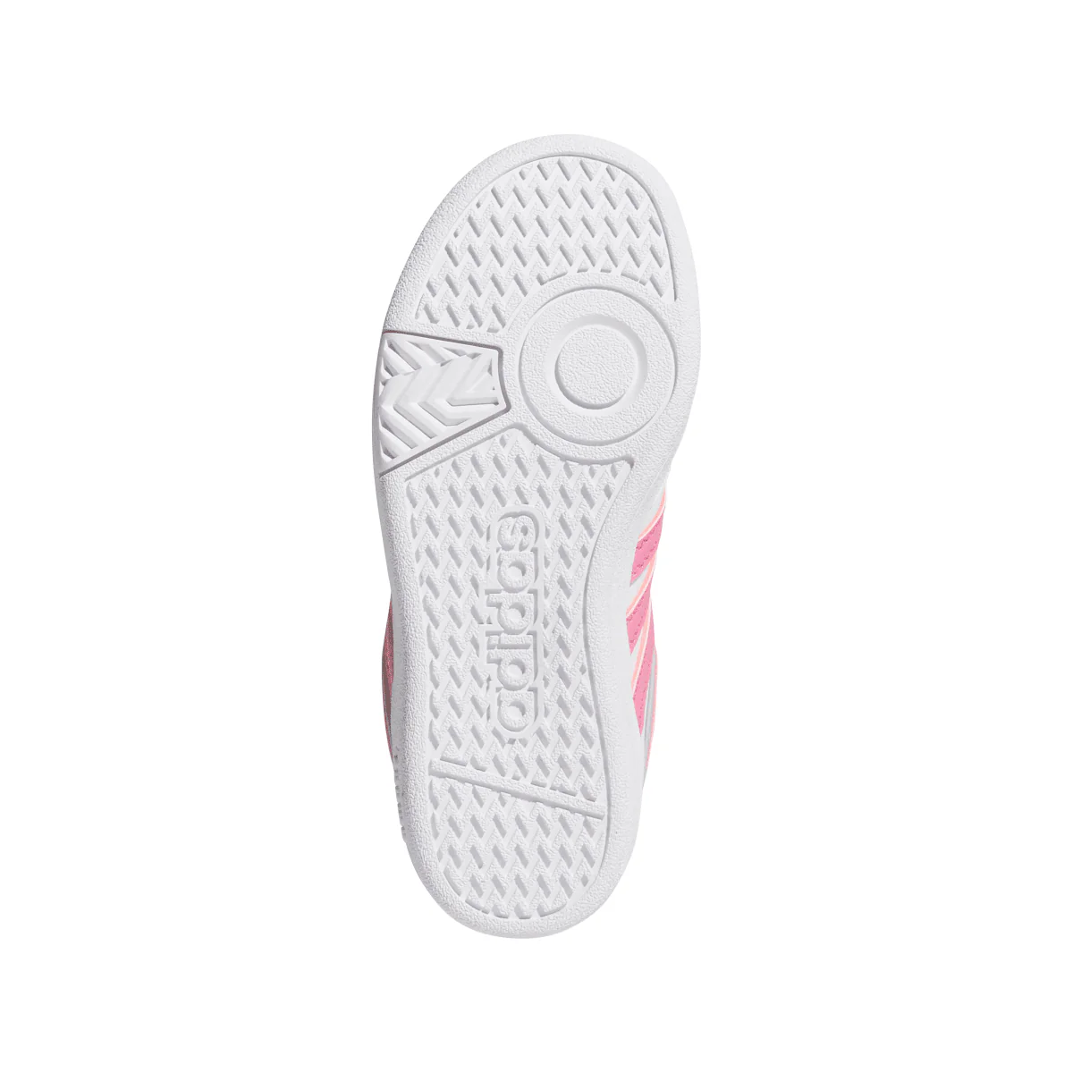 Sneakers bianche Bambina con inserti rosa e strappo Hoops 4.0 adidas - Image 5