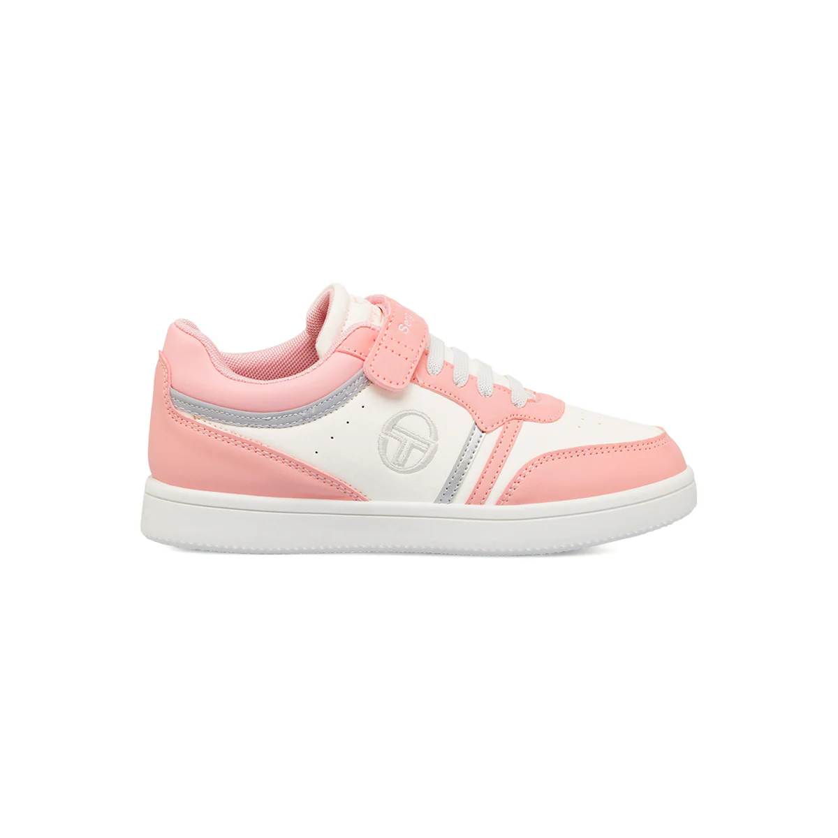 Sneakers bianche da bambina con dettagli rosa Sergio Tacchini
