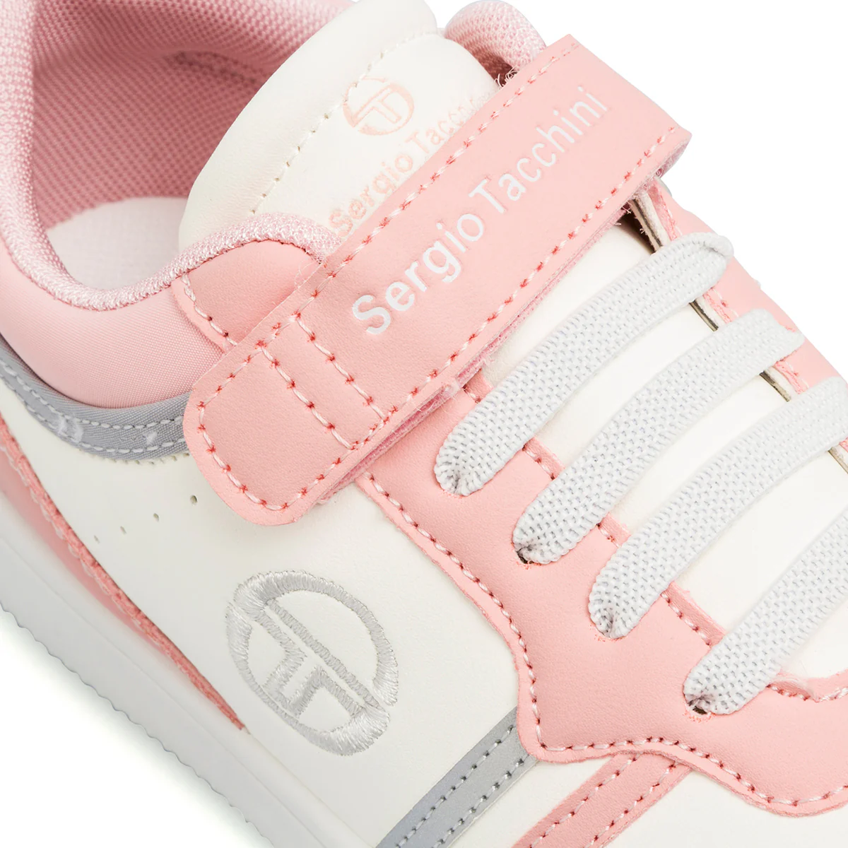 Sneakers bianche da bambina con dettagli rosa Sergio Tacchini - Image 4
