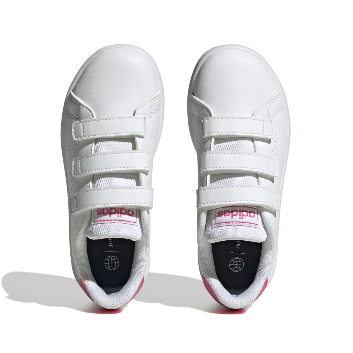 Sneakers bianche da bambina con dettagli traforati adidas Advantage CF - Image 3
