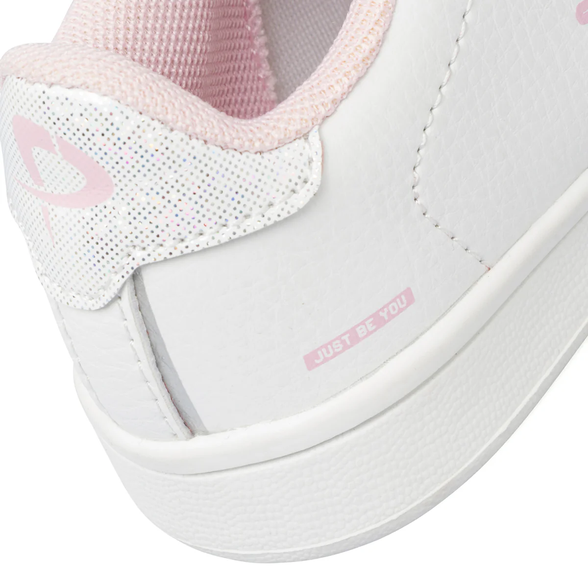 Sneakers bianche da bambina con dettaglio iridescente P Go - Image 7