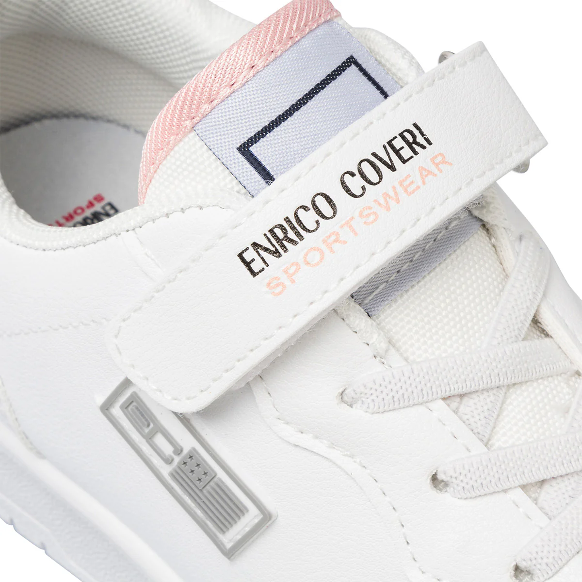 Sneakers bianche da bambina con dettaglio laminato Enrico Coveri - Image 6