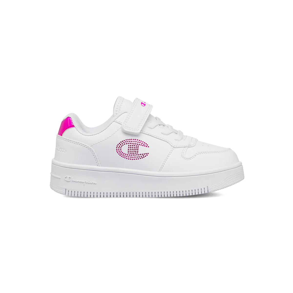 Sneakers bianche da Bambina con dettaglio logo glitter Champion Platform