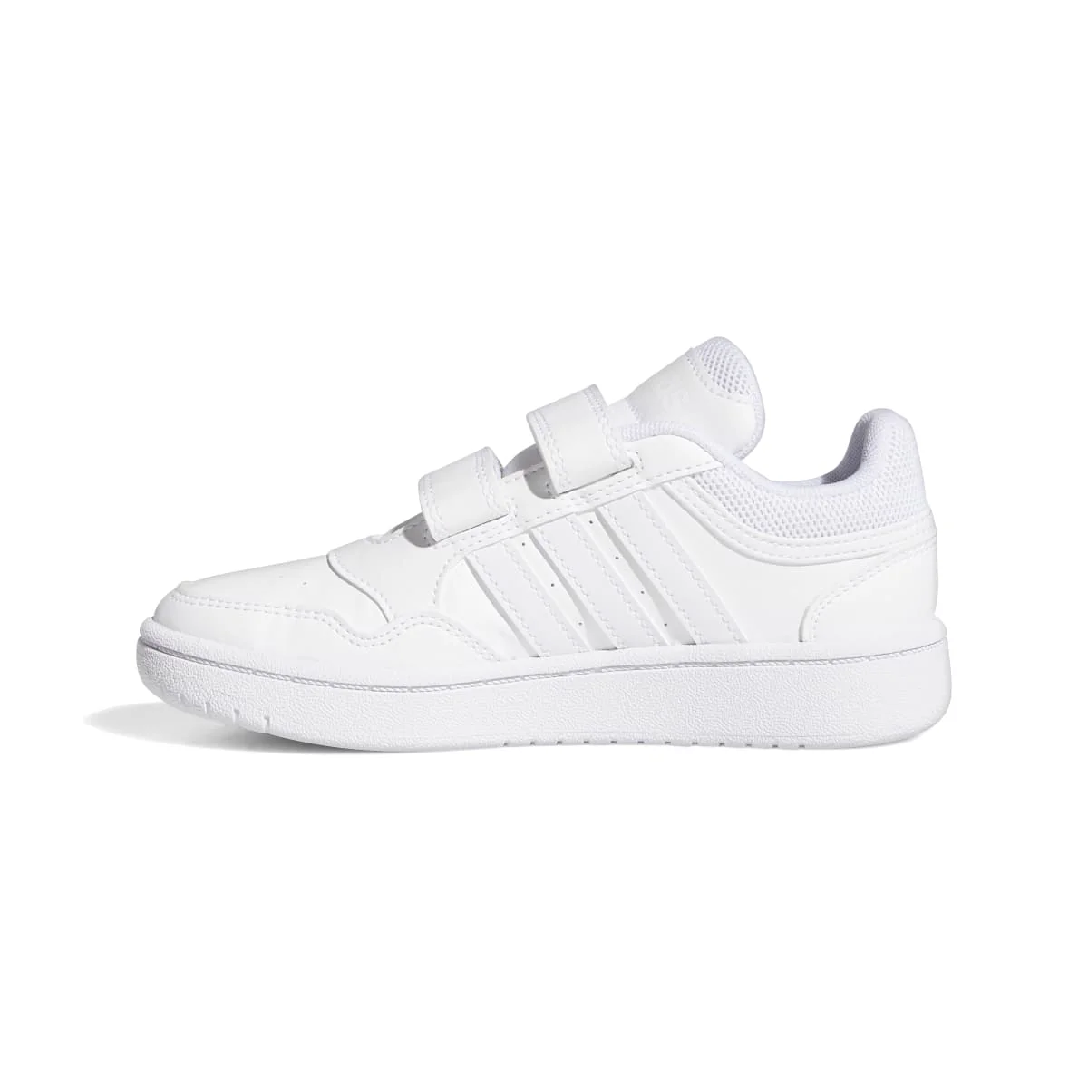 Sneakers bianche da bambina con doppio velcro adidas Hoops 3.0 CF C - Image 4