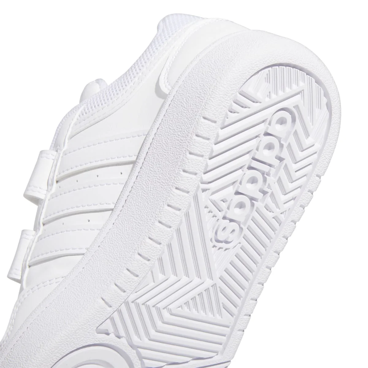 Sneakers bianche da bambina con doppio velcro adidas Hoops 3.0 CF C - Image 8