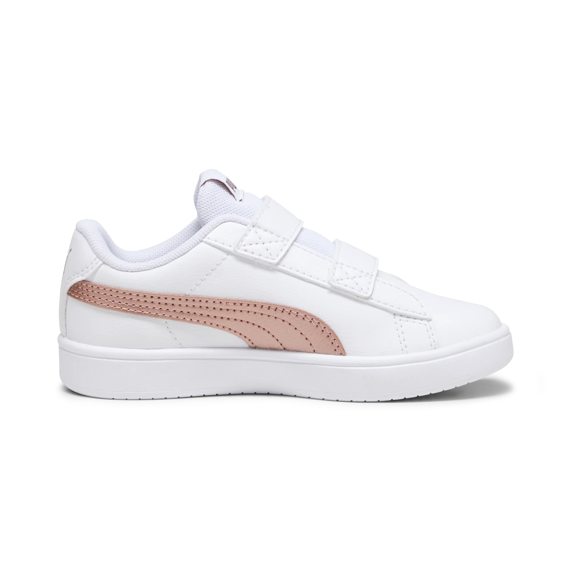 Sneakers bianche da bambina con doppio velcro Puma Rickie Classic V PS - Image 5