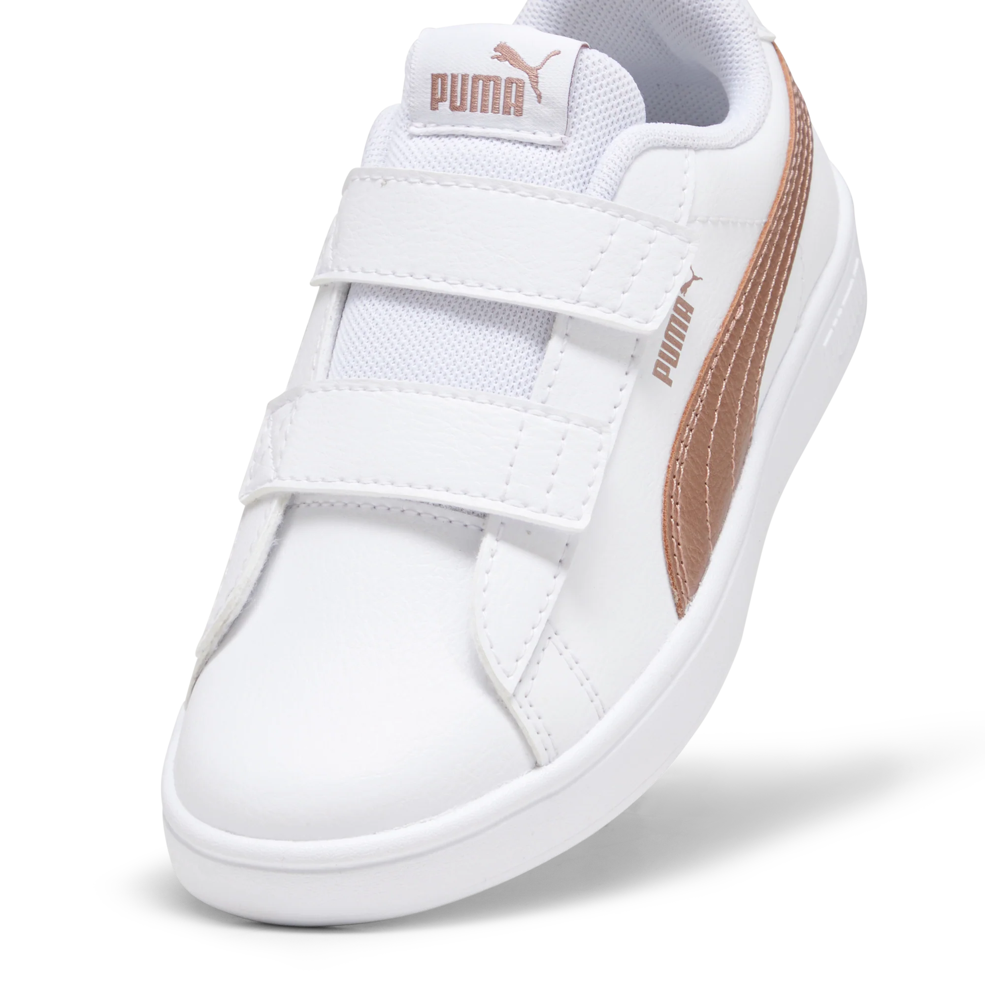 Sneakers bianche da bambina con doppio velcro Puma Rickie Classic V PS - Image 6