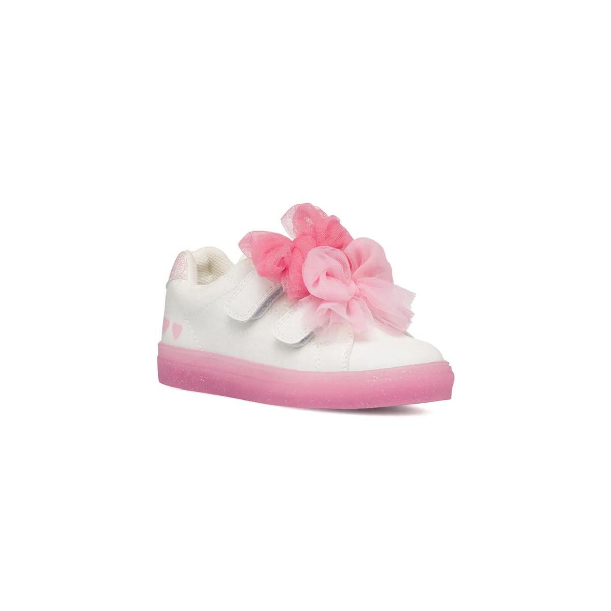Sneakers bianche da bambina con glitter e fiocchetti rosa Le scarpe di Alice - Image 2