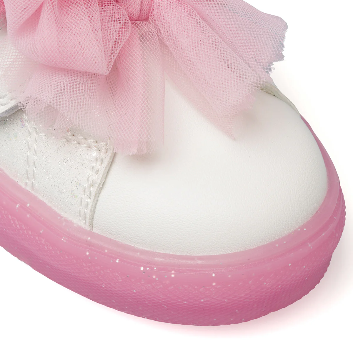 Sneakers bianche da bambina con glitter e fiocchetti rosa Le scarpe di Alice - Image 6