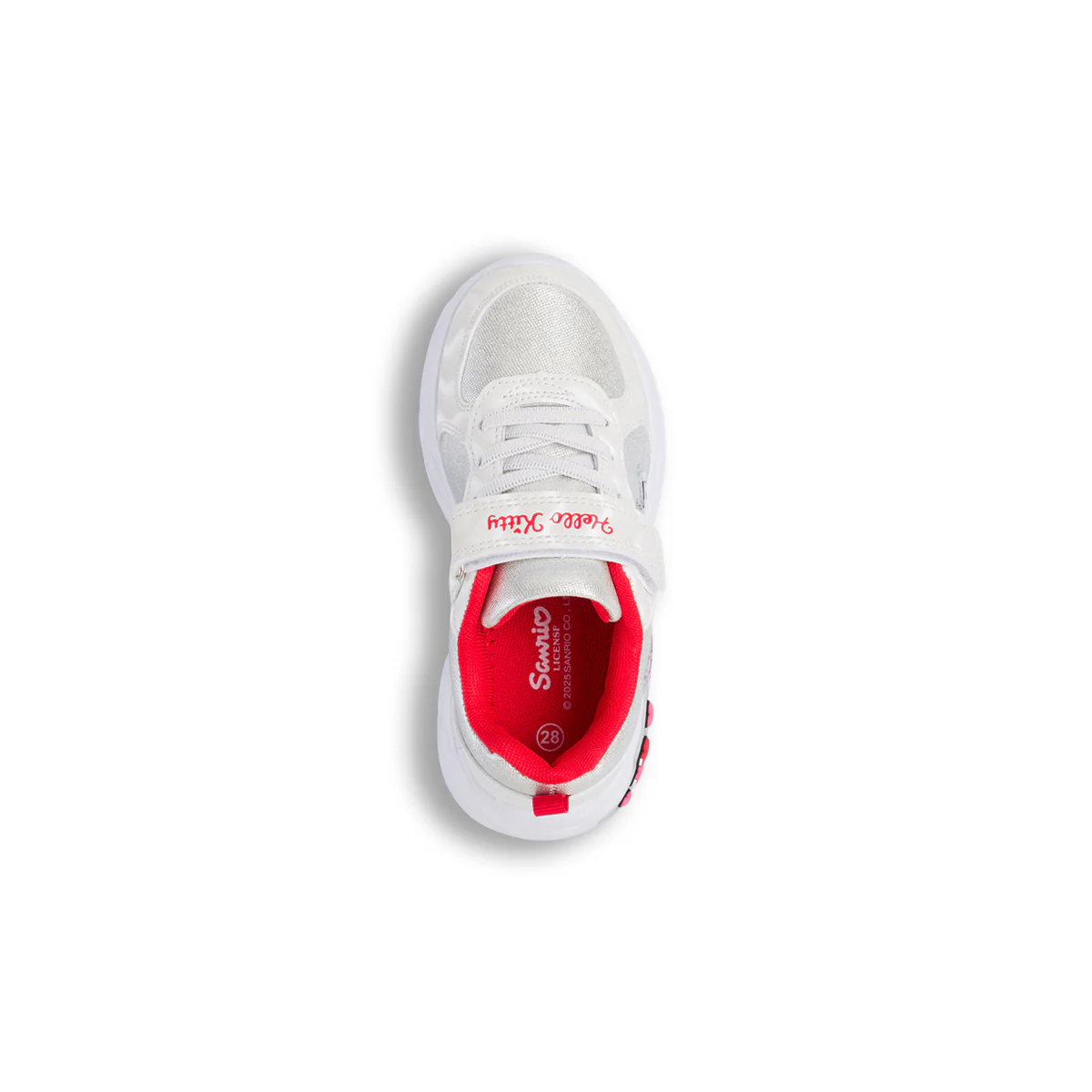 Sneakers bianche da bambina con glitter e luci Hello Kitty - Image 5