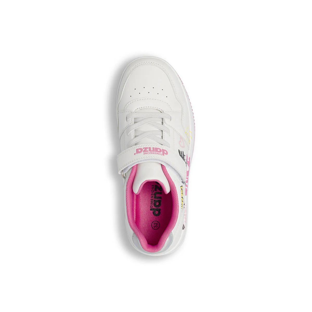 Sneakers bianche da Bambina con grafiche graffiti Dimensione Danza - Image 5