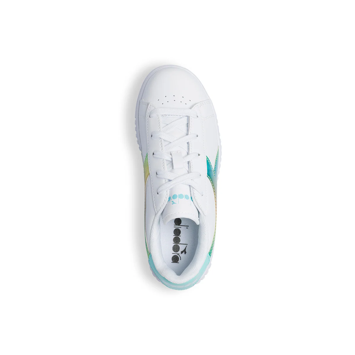 Sneakers bianche da bambina con logo arcobaleno Diadora Game Step Rainbow Ps - Image 15