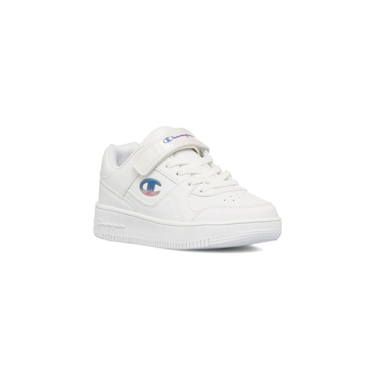 Sneakers bianche da bambina con logo glitterato Champion Rebound Low G Ps - Image 2