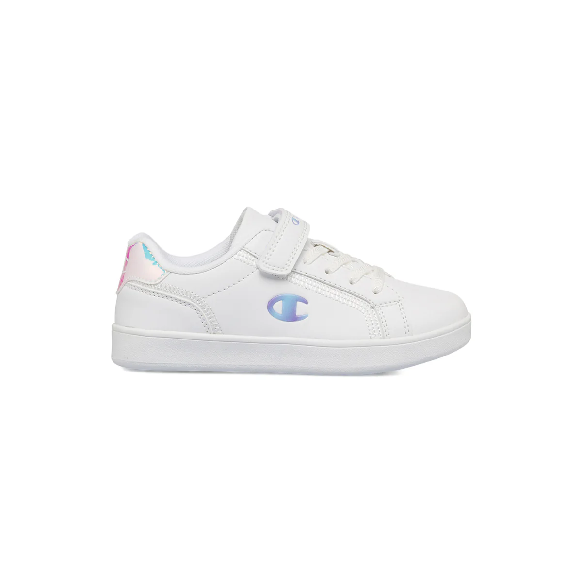 Sneakers bianche da bambina con logo iridescente Champion Alex B PS