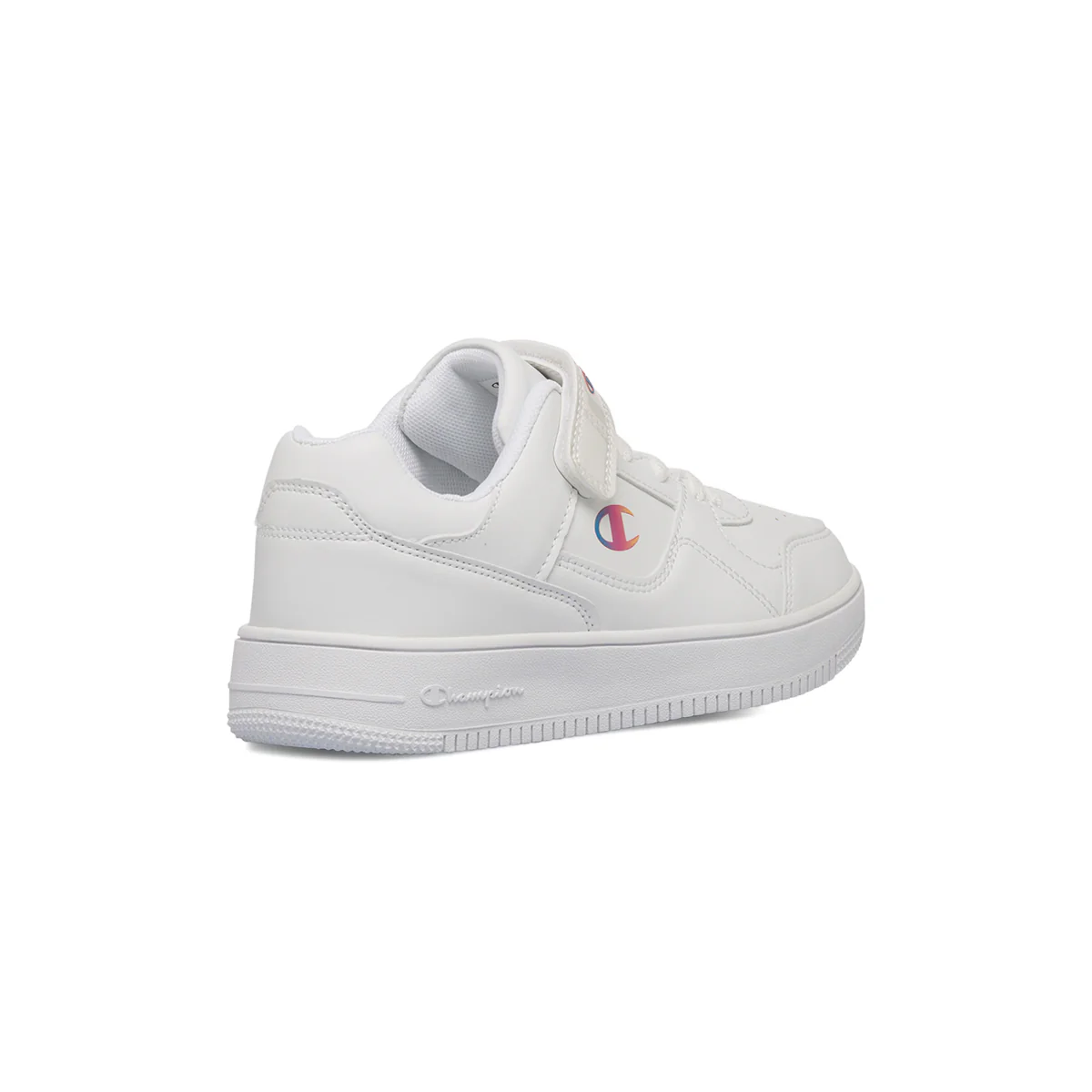 Sneakers bianche da bambina con logo laterale Champion Rebound Low G PS - Image 3