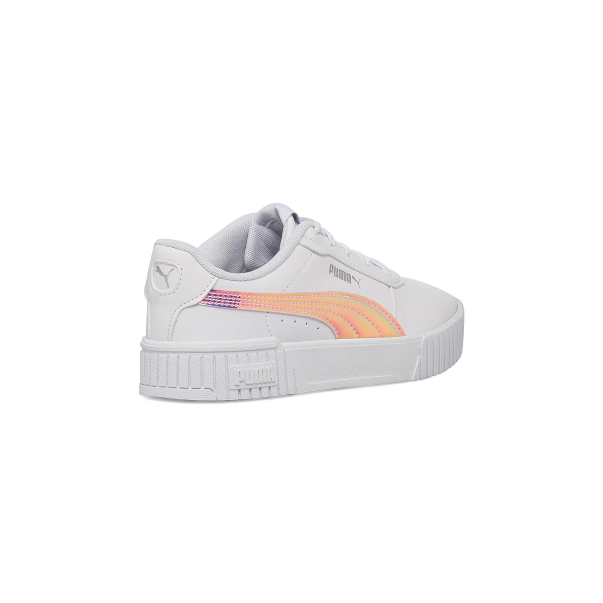 Sneakers bianche da bambina con logo olografico Puma Carina 2.0 Holo - Image 3