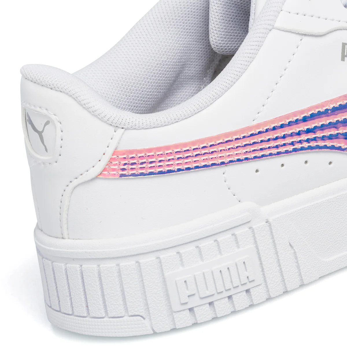 Sneakers bianche da bambina con logo olografico Puma Carina 2.0 Holo - Image 7