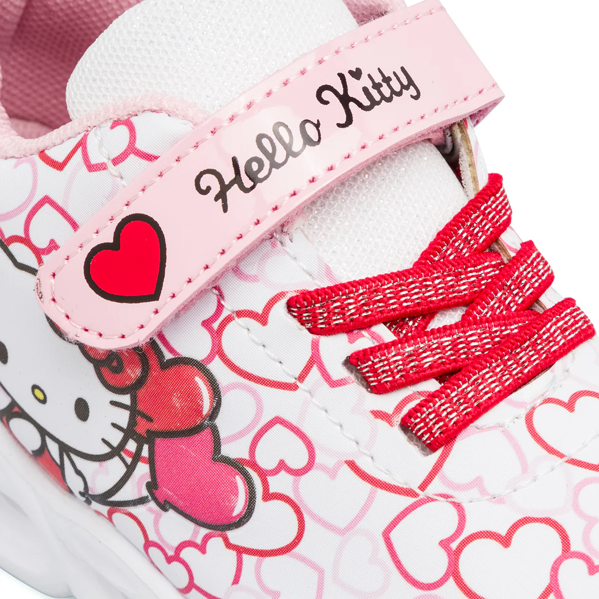 Sneakers bianche da bambina con luci e stampe Hello Kitty - Image 4