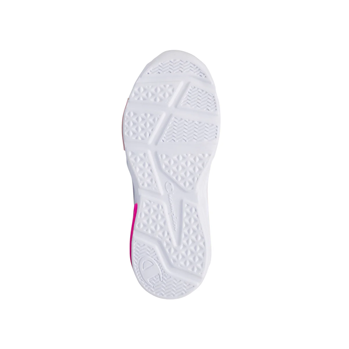 Sneakers bianche da bambina con luci nella suola e dettagli in rosa e fucsia Champion Wave G PS - Image 4
