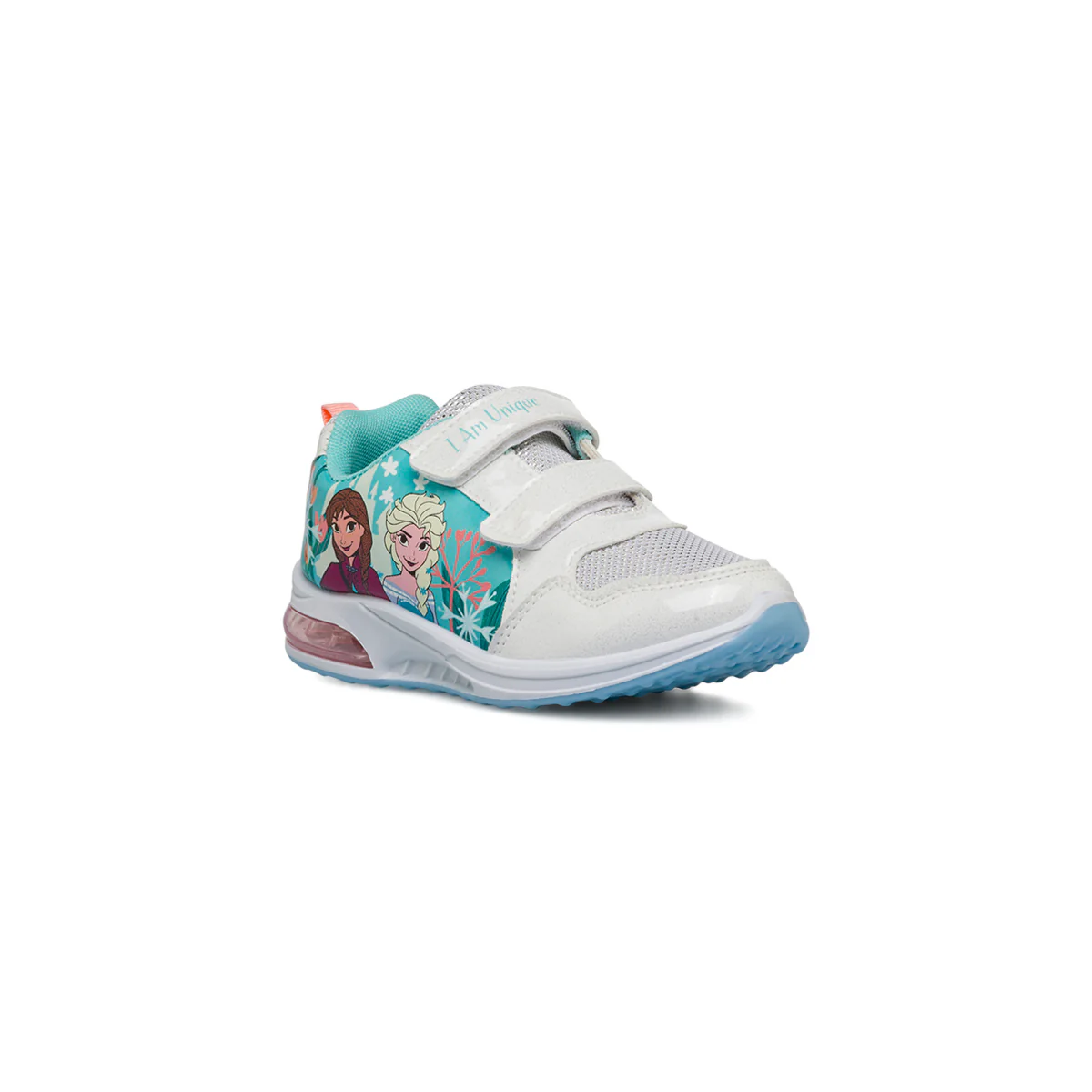 Sneakers Bianche da Bambina con luci nella Suola e logo Frozen - Image 2