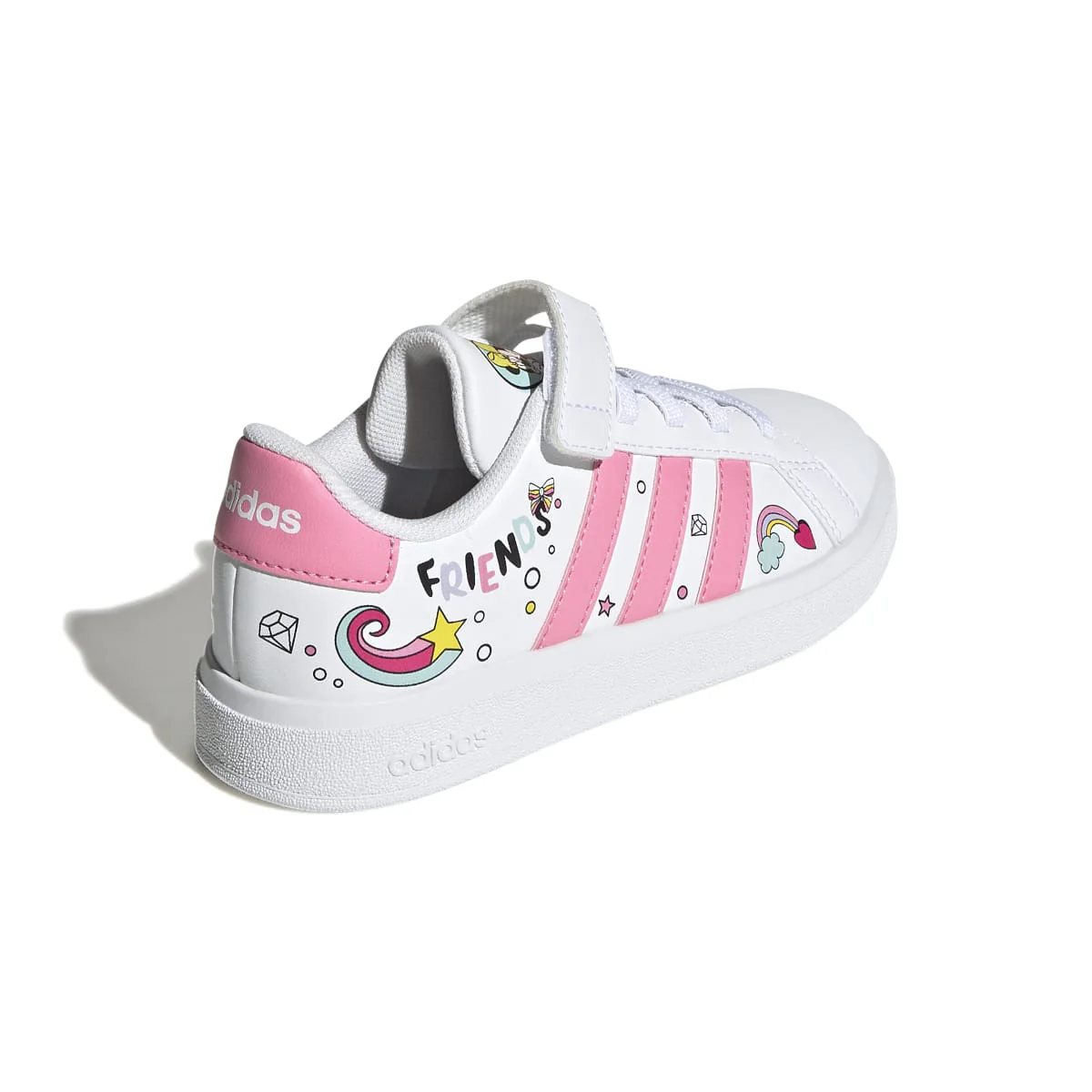 Sneakers bianche da bambina con stampa Minnie adidas Grand Court El K - Image 6