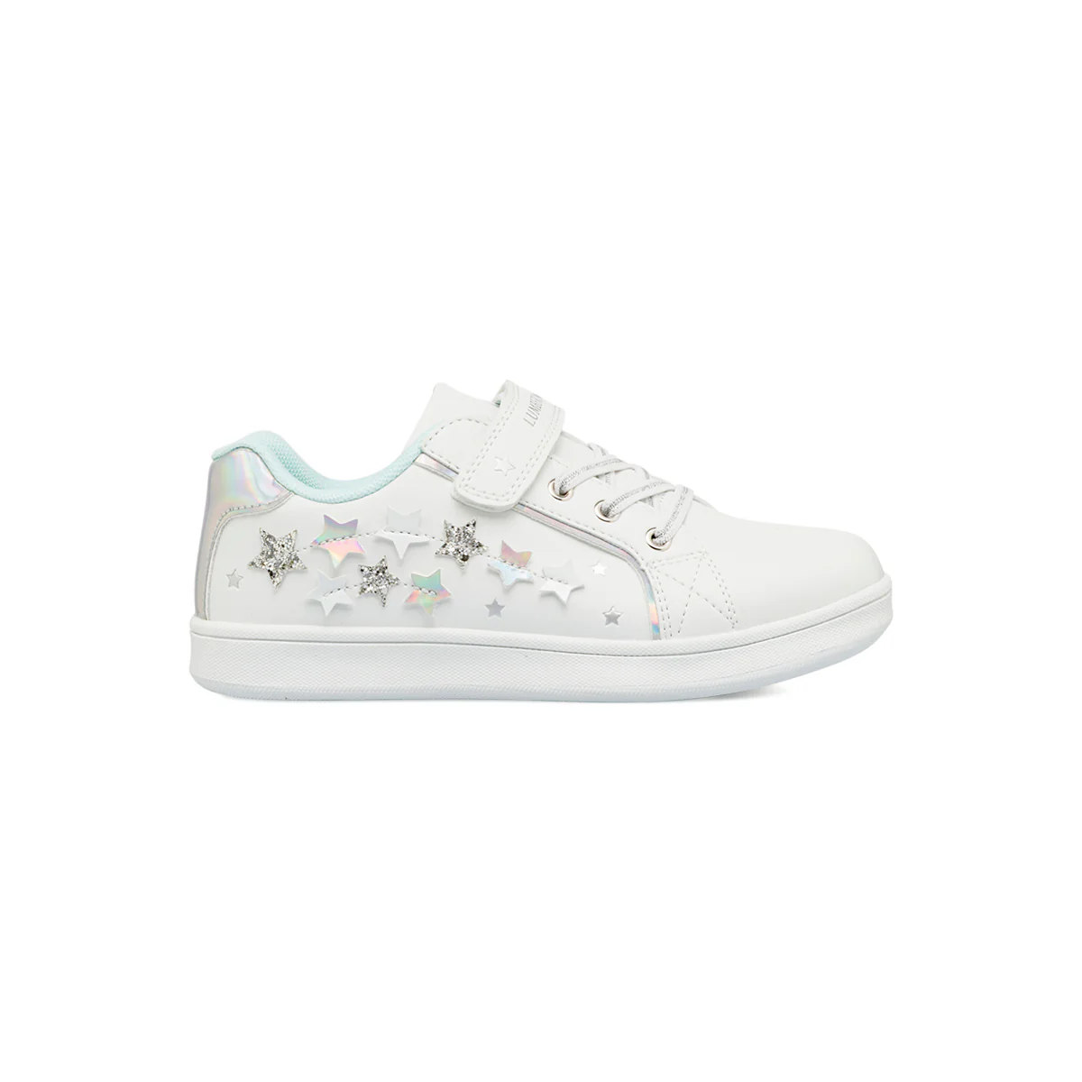 Sneakers Bianche da Bambina con Stelle Applicate Lumberjack