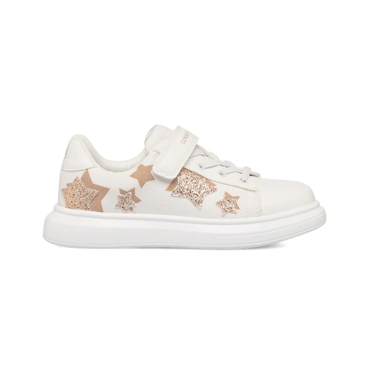 Sneakers bianche da bambina con stelline glitterate Lumberjack Chloe