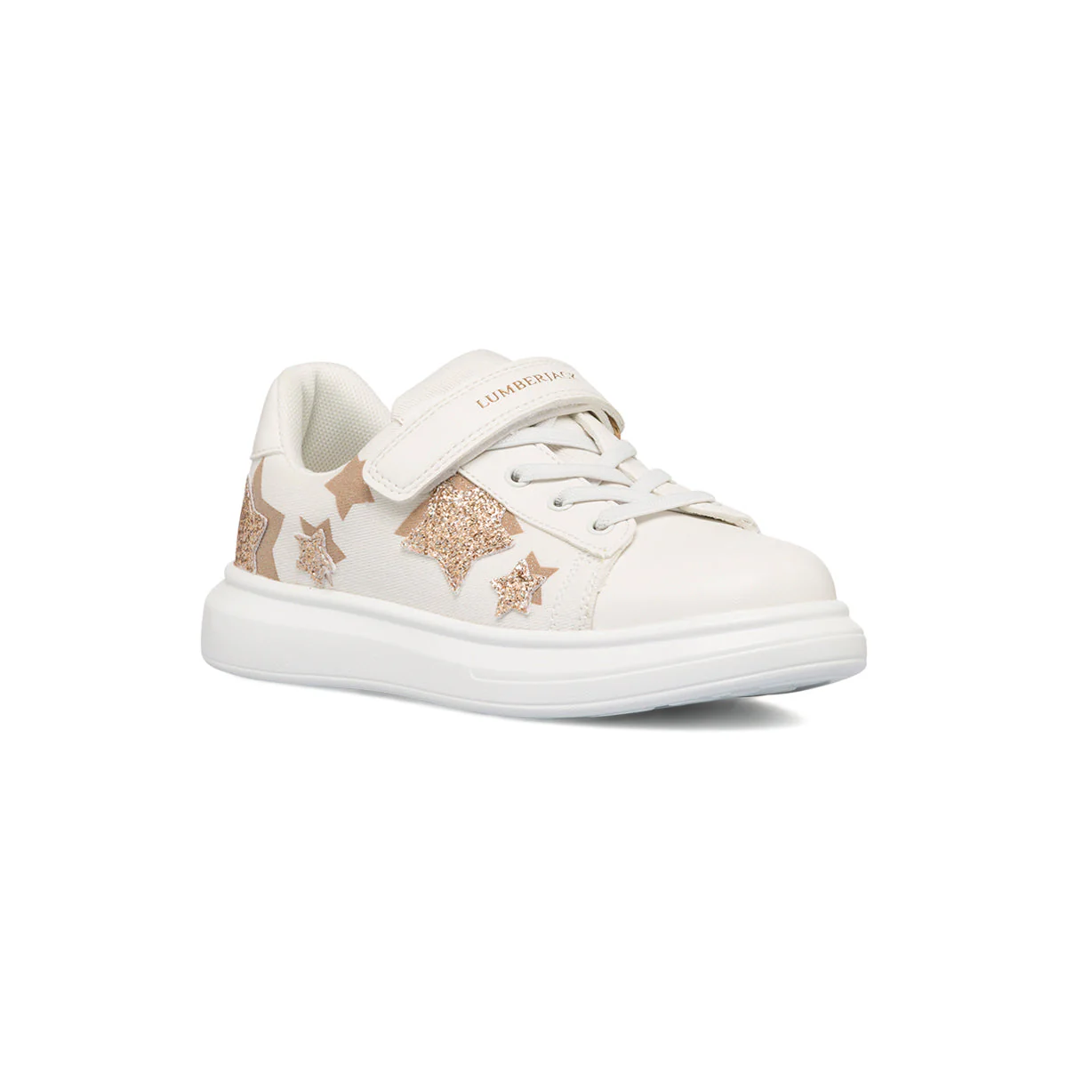 Sneakers bianche da bambina con stelline glitterate Lumberjack Chloe - Image 2
