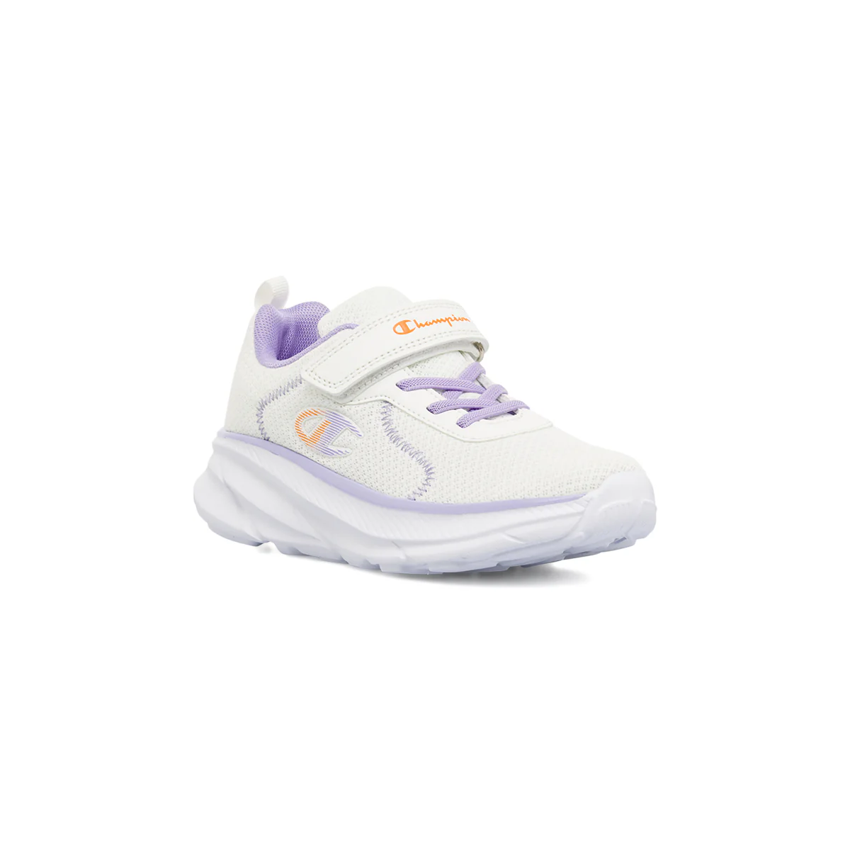 Sneakers bianche da Bambina con strappo e dettagli lilla Champion - Image 2