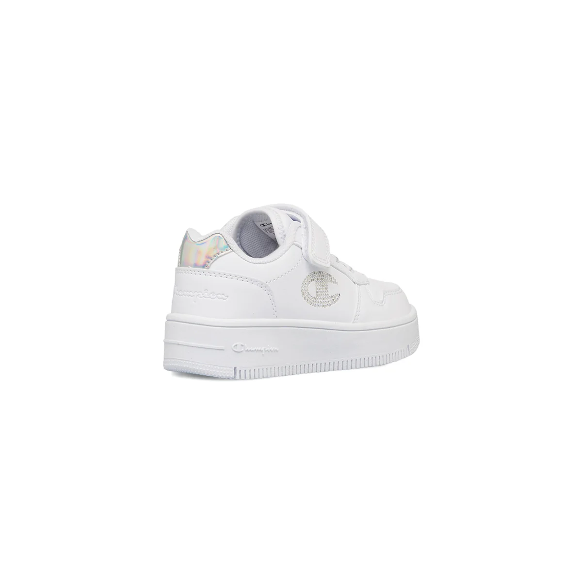 Sneakers bianche da bambina con strass e glitter Champion Rebound - Image 3