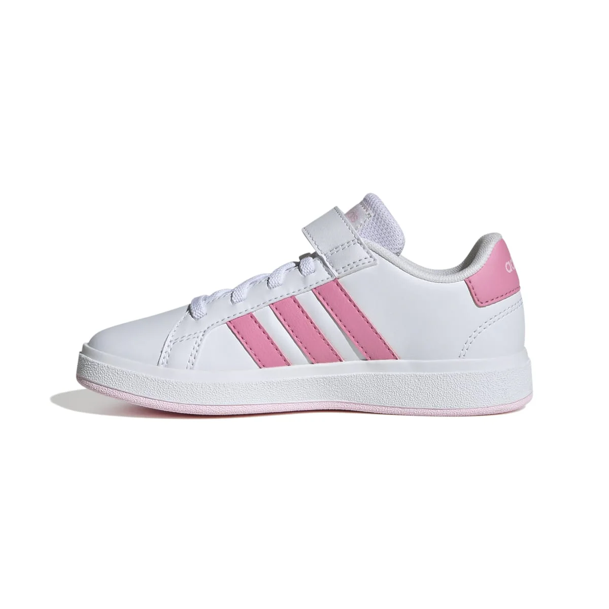 Sneakers bianche da bambina con strisce rosa adidas Grand Court 2.0 EL K - Image 4