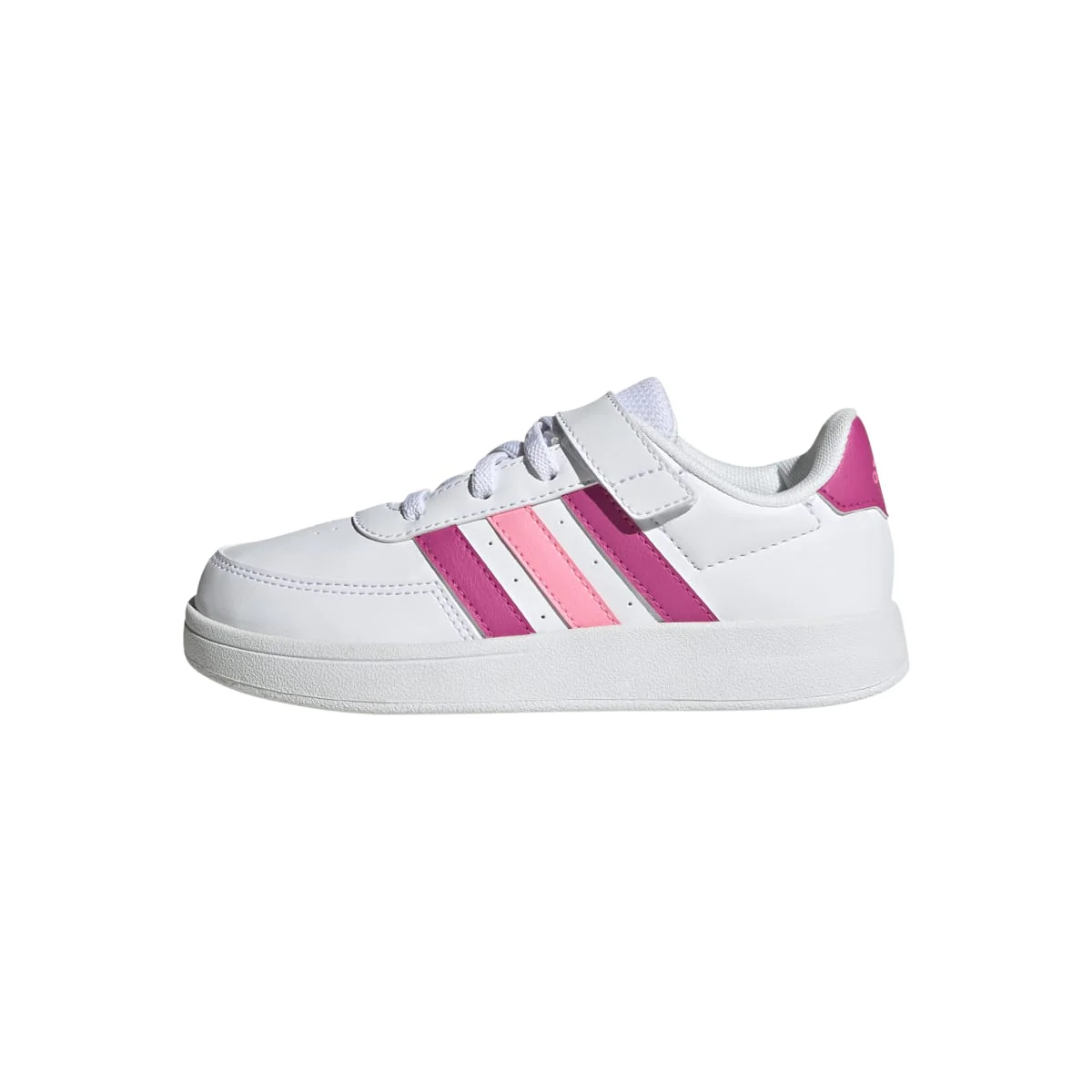 Sneakers bianche da bambina con strisce rosa e fucsia adidas Breaknet 2.0 EL K - Image 3