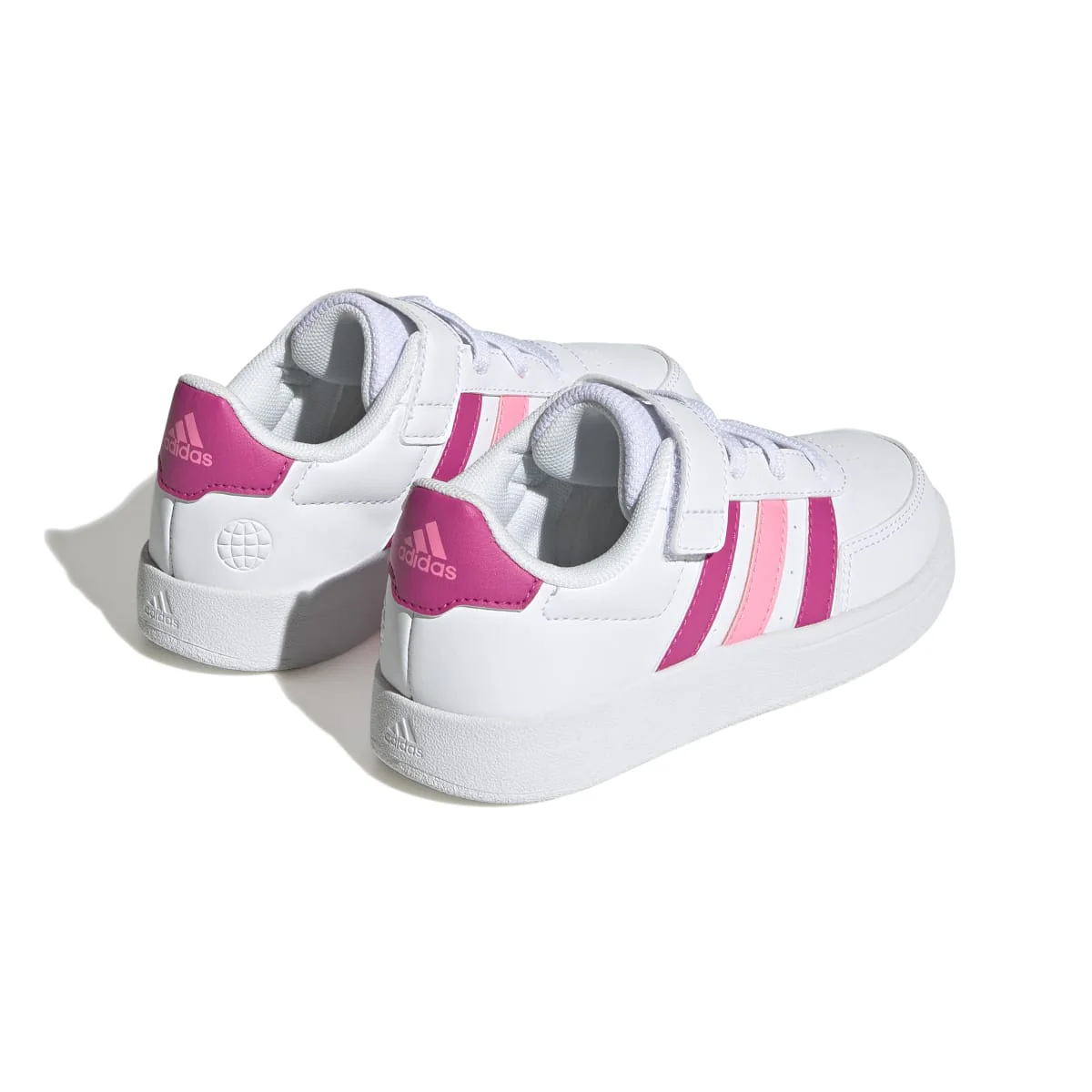 Sneakers bianche da bambina con strisce rosa e fucsia adidas Breaknet 2.0 EL K - Image 7